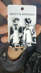 Review of product Avery Earrings in Black & White