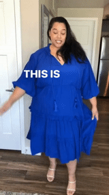 Review of product Scarlett Tiered Midi Dress in Cobalt
