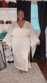 Review of product Alayiah Midi Dress in Ivory