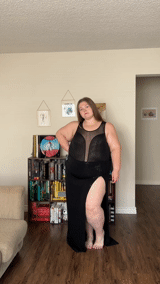 Review of product Plus Size Siren Shimmer Dress in Black