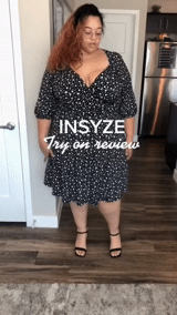 Review of product Sweetheart Becca in Love Dress Black Marshmallow (Curve)