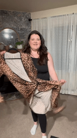 Review of product Plus size gia leopard wrap dress