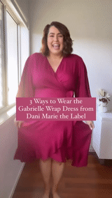 Review of product Gabrielle Short Sleeve Wrap Dress in French Plum