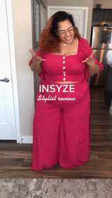 Review of product Beetroot purple puff sleeve gladys crop top and pants