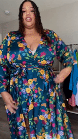 Review of product The Maxey Maxi Wrap Dress in Birds and Bees